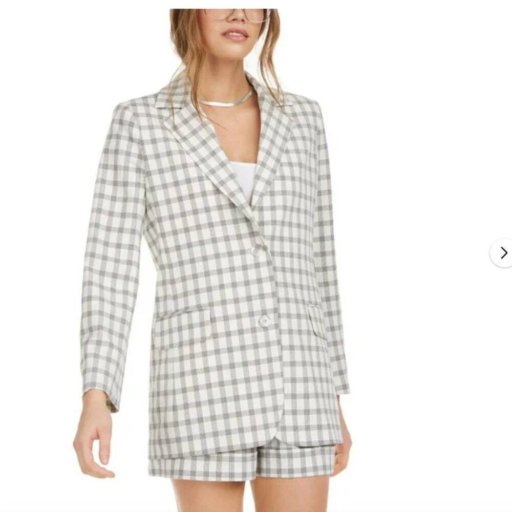 Danielle Bernstein Women Pinstripe Two-Button Boyfriend Blazer NWT